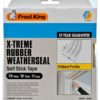 Frost King V23WA Foam Weatherseal Tape, 3/8 in W, 17 ft L, 1/8 in Thick, Rubber, White