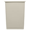 RUBBERMAID 3520 21GL UNTOUCHABLE CAN HALF ROUND BEIGE FG352000BEIG