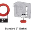 KORKY TOILET REPAIR KIT BALLCOCK/FLUSH VALVE PLATINUM 2" 4010MP/PK