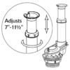 KORKY TOILET REPAIR KIT BALLCOCK/FLUSH VALVE PLATINUM 2" 4010MP/PK