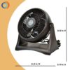 FAN 8" TURBO BLACK COMFORT ZONE