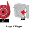 KORKY QUIETFILL BALLCOCK/FLAPPER KIT 3" 830MP