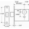 MARKS MORTISE LOCK SERIES 2 2-1/2" BACKSET BRASS