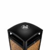 TRASH CAN 40GALLON STONE SIDES W/ASHTRAY SSZ-ALP-472-40-STO