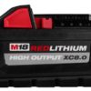 Milwaukee 48-11-1880 Rechargeable Battery Pack, 18 V Battery, 8 Ah, 60 min Charging