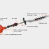 ECHO HEDGE TRIMMER GAS 21"BLADE 20" SHAFT DOUBLE SIDED SHC-225S