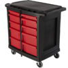 RUBBERMAID 7734-88 TRADES CART W-LOCKING CABINET FG773488BLA