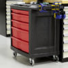 RUBBERMAID 7734-88 TRADES CART W-LOCKING CABINET FG773488BLA